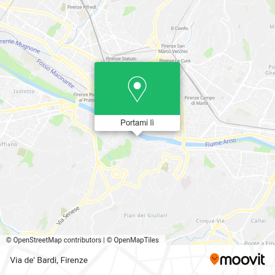 Mappa Via de' Bardi