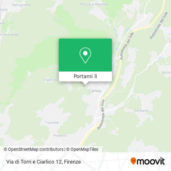 Mappa Via di Torri e Ciarlico 12