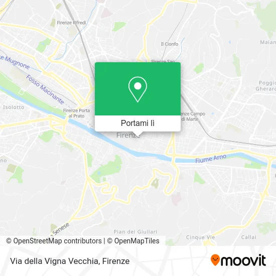 Mappa Via della Vigna Vecchia