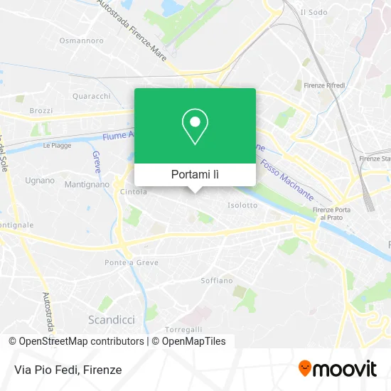 Mappa Via Pio Fedi