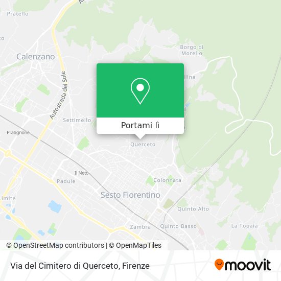 Mappa Via del Cimitero di Querceto
