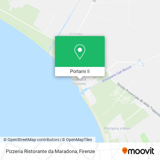 Mappa Pizzeria Ristorante da Maradona