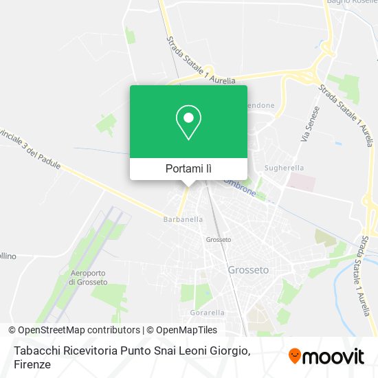 Mappa Tabacchi Ricevitoria Punto Snai Leoni Giorgio
