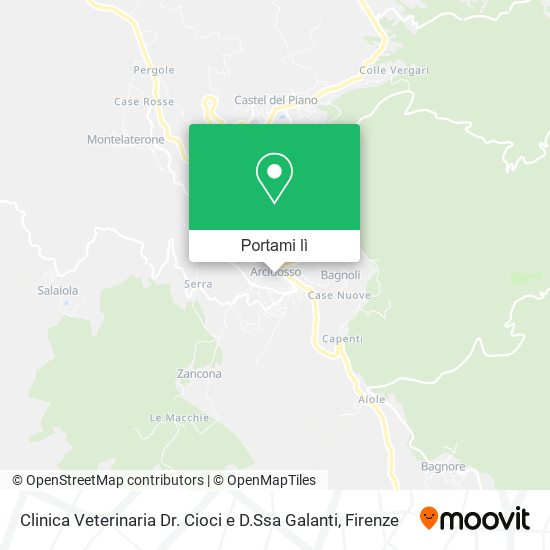 Mappa Clinica Veterinaria Dr. Cioci e D.Ssa Galanti