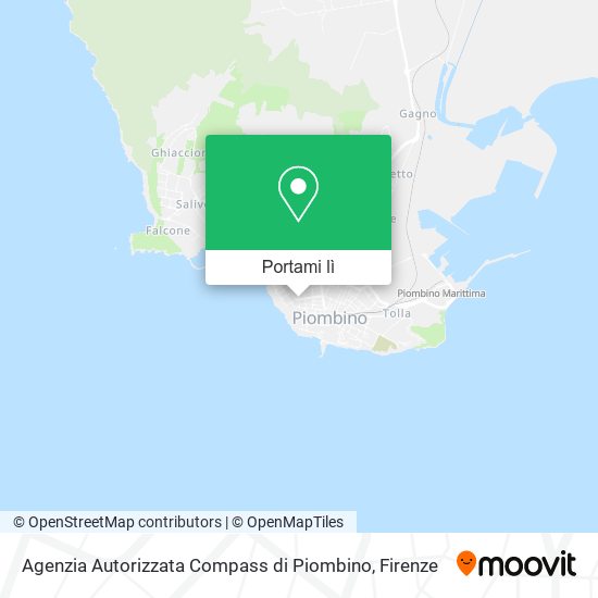 Mappa Agenzia Autorizzata Compass di Piombino