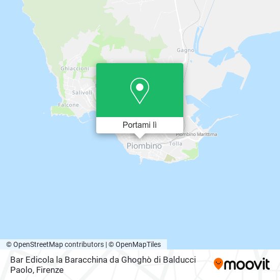 Mappa Bar Edicola la Baracchina da Ghoghò di Balducci Paolo
