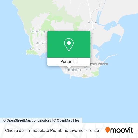 Mappa Chiesa dell'Immacolata Piombino Livorno