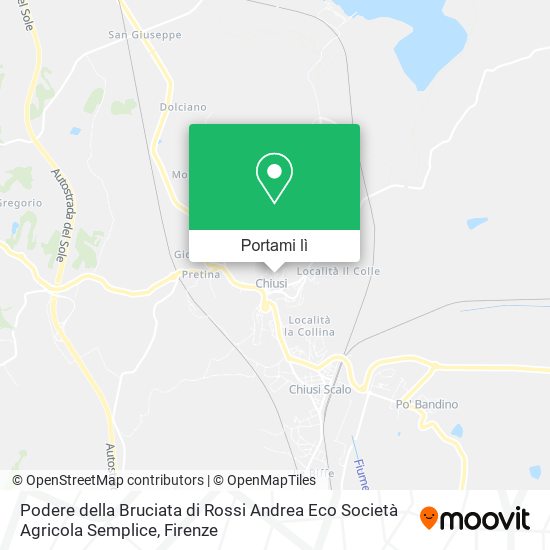 Mappa Podere della Bruciata di Rossi Andrea Eco Società Agricola Semplice