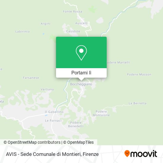 Mappa AVIS - Sede Comunale di Montieri