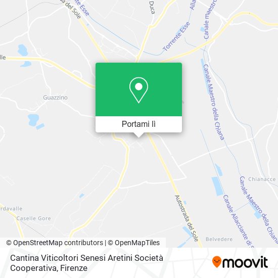 Mappa Cantina Viticoltori Senesi Aretini Società Cooperativa
