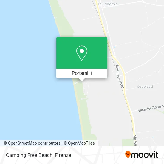 Mappa Camping Free Beach