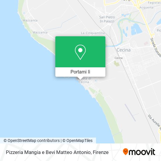 Mappa Pizzeria Mangia e Bevi Matteo Antonio