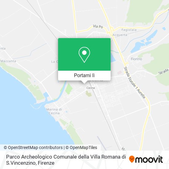 Mappa Parco Archeologico Comunale della Villa Romana di S.Vincenzino