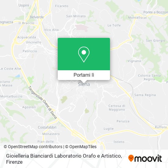 Mappa Gioielleria Bianciardi Laboratorio Orafo e Artistico