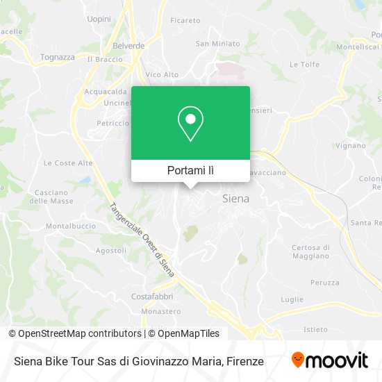Mappa Siena Bike Tour Sas di Giovinazzo Maria