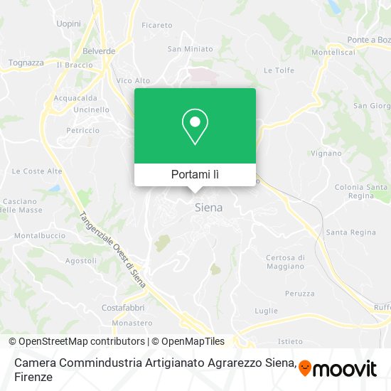Mappa Camera Commindustria Artigianato Agrarezzo Siena