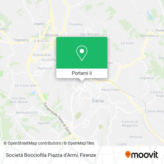 Mappa Società Bocciofila Piazza d'Armi