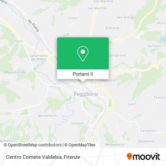 Mappa Centro Comete Valdelsa
