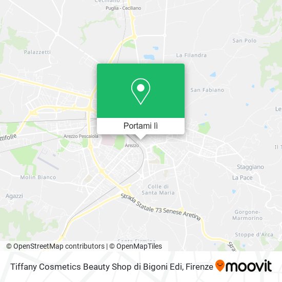 Mappa Tiffany Cosmetics Beauty Shop di Bigoni Edi