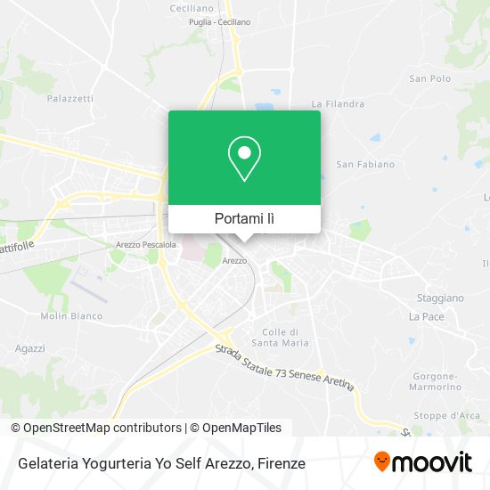 Mappa Gelateria Yogurteria Yo Self Arezzo