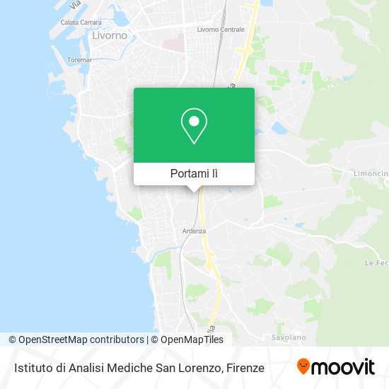 Mappa Istituto di Analisi Mediche San Lorenzo