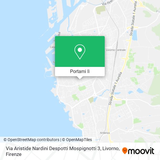 Mappa Via Aristide Nardini Despotti Mospignotti 3, Livorno