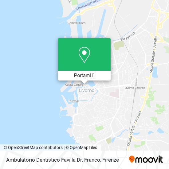 Mappa Ambulatorio Dentistico Favilla Dr. Franco