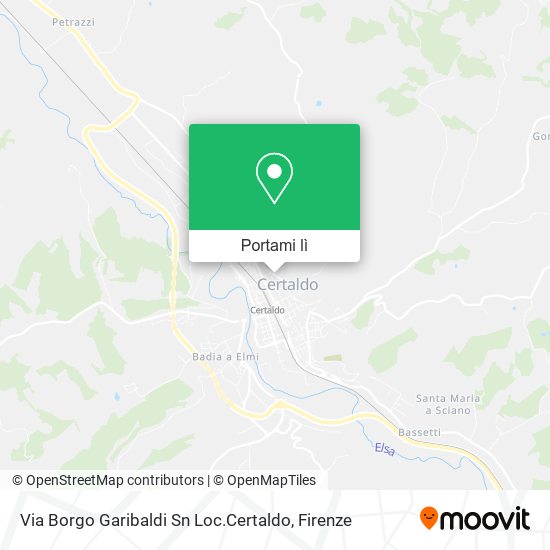 Mappa Via Borgo Garibaldi Sn Loc.Certaldo