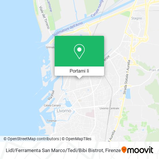 Mappa Lidl / Ferramenta San Marco / Tedi / Bibi Bistrot