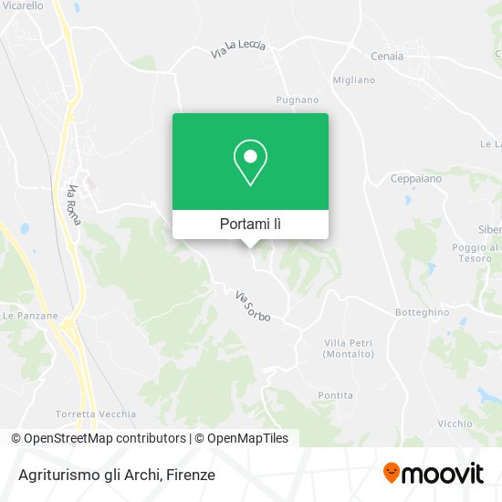 Mappa Agriturismo gli Archi