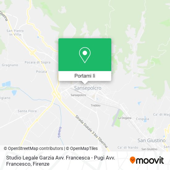 Mappa Studio Legale Garzia Avv. Francesca - Pugi Avv. Francesco
