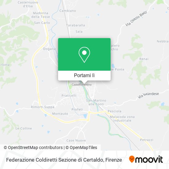 Mappa Federazione Coldiretti Sezione di Certaldo