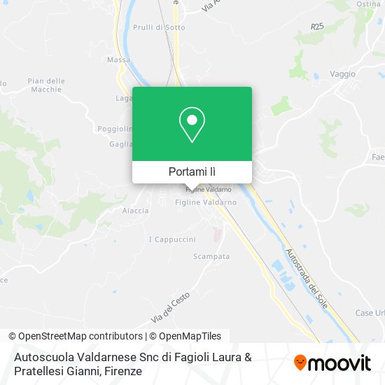 Mappa Autoscuola Valdarnese Snc di Fagioli Laura & Pratellesi Gianni