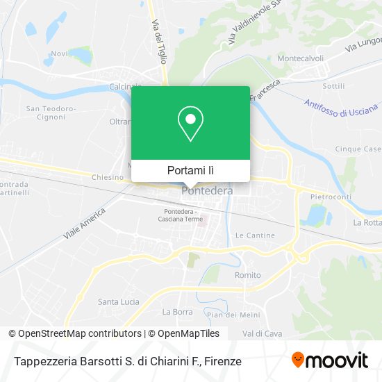 Mappa Tappezzeria Barsotti S. di Chiarini F.