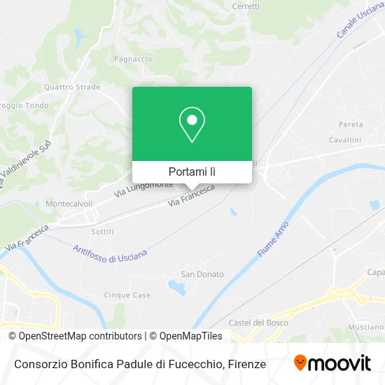 Mappa Consorzio Bonifica Padule di Fucecchio