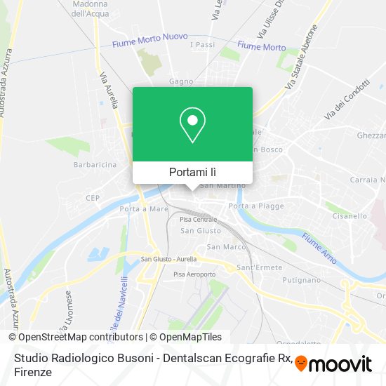 Mappa Studio Radiologico Busoni - Dentalscan Ecografie Rx