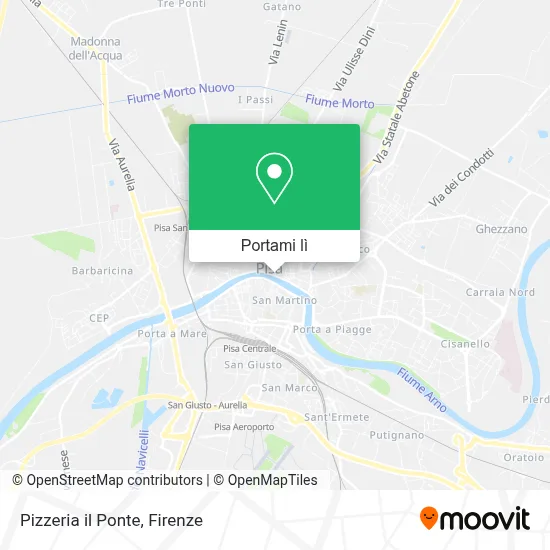 Mappa Pizzeria il Ponte