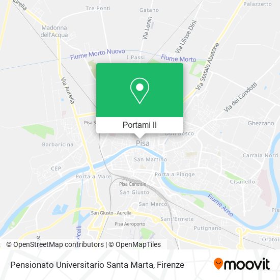 Mappa Pensionato Universitario Santa Marta