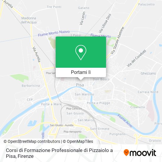 Mappa Corsi di Formazione Professionale di Pizzaiolo a Pisa