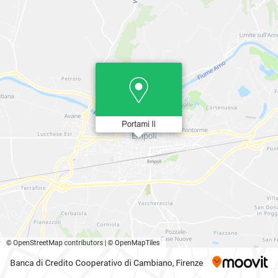 Mappa Banca di Credito Cooperativo di Cambiano
