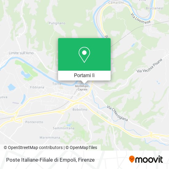 Mappa Poste Italiane-Filiale di Empoli