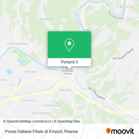 Mappa Poste Italiane-Filiale di Empoli