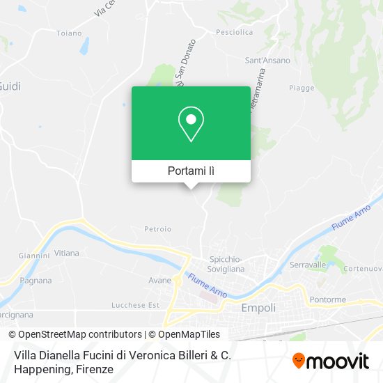 Mappa Villa Dianella Fucini di Veronica Billeri & C. Happening