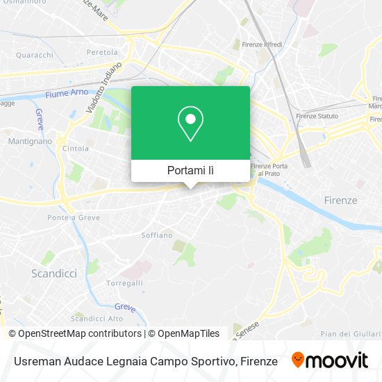 Mappa Usreman Audace Legnaia Campo Sportivo
