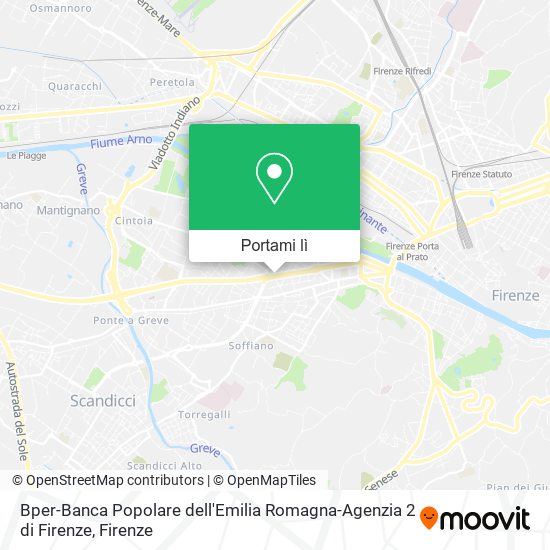 Mappa Bper-Banca Popolare dell'Emilia Romagna-Agenzia 2 di Firenze