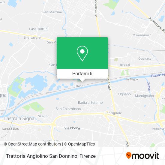Mappa Trattoria Angiolino San Donnino