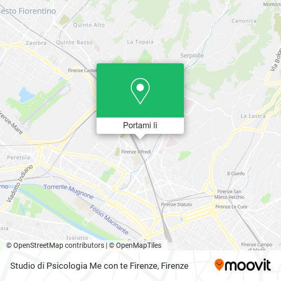 Mappa Studio di Psicologia Me con te Firenze