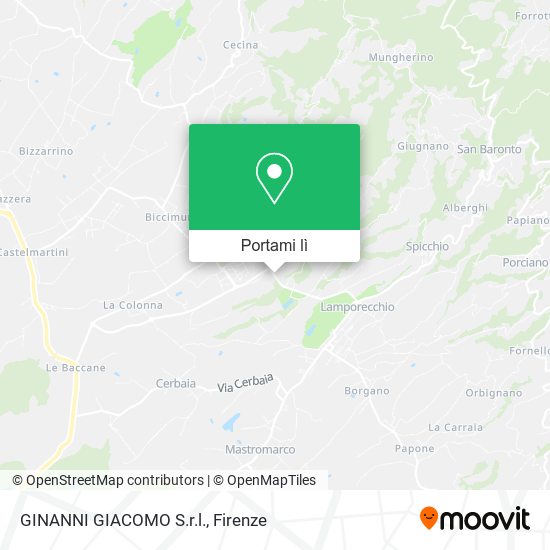 Mappa GINANNI GIACOMO S.r.l.