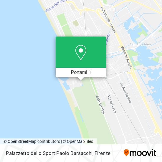 Mappa Palazzetto dello Sport Paolo Barsacchi
