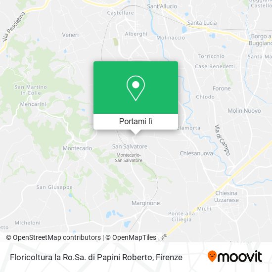 Mappa Floricoltura la Ro.Sa. di Papini Roberto